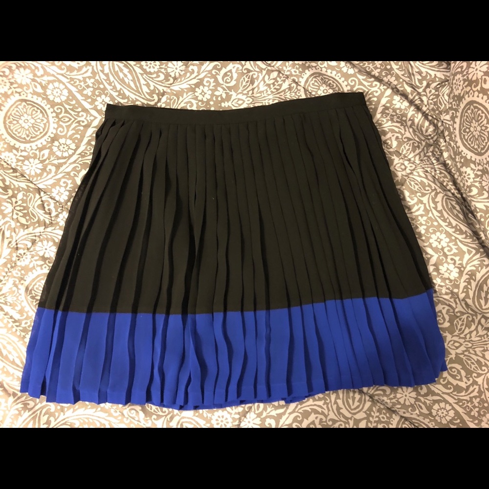 Pleated Black/blue Skirt